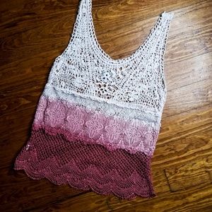 Super Cute American Eagle Ombre Crochet Top